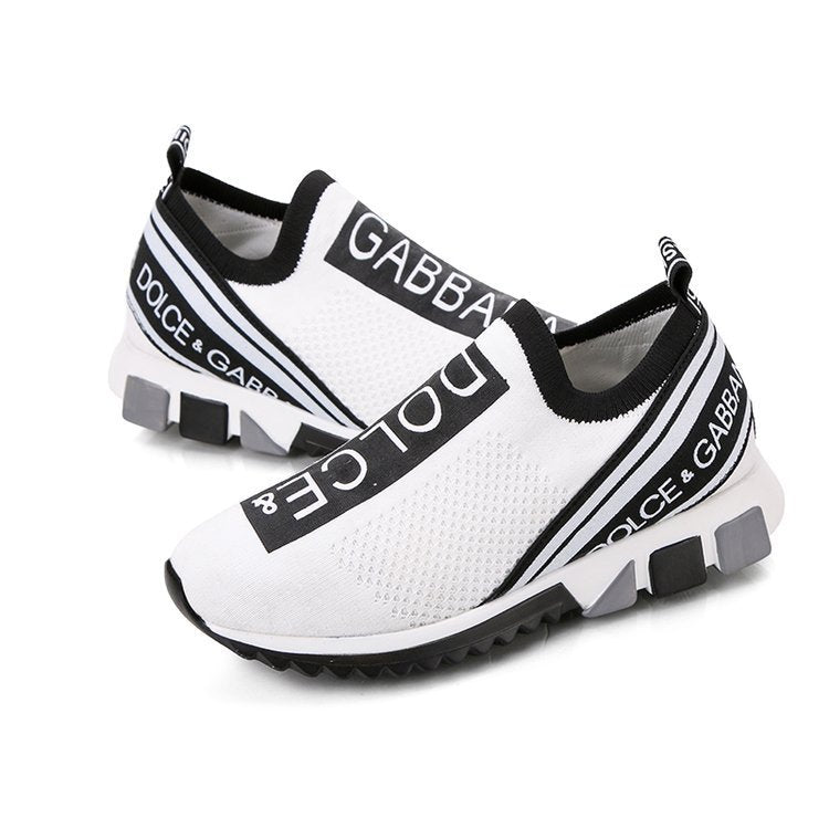 Breathable Flyknit Round Toe Women's Casual Sneakers