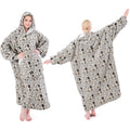NORD ECO Wearable Blanket Hoodie Oversized Sherpa Fleece Hooded Sweatshirt Blanket with SleevesCozy and Giant Blanket Hoodie Extra Long for Adults Women Winter Gift (Cat)