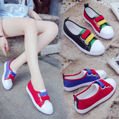 Canvas Slip-On Sneakers, Flat White Shoes
