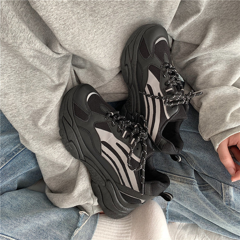 Women's Trendy Reflective Thick-Soled Dad Sneakers