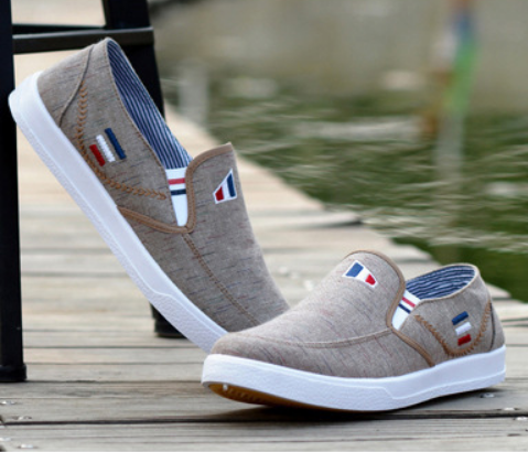 Breathable Men's Slip-On Canvas Shoes from Old Beijing