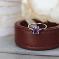 Fashionable Simple Lavender Anti-Amethyst Ring for Women