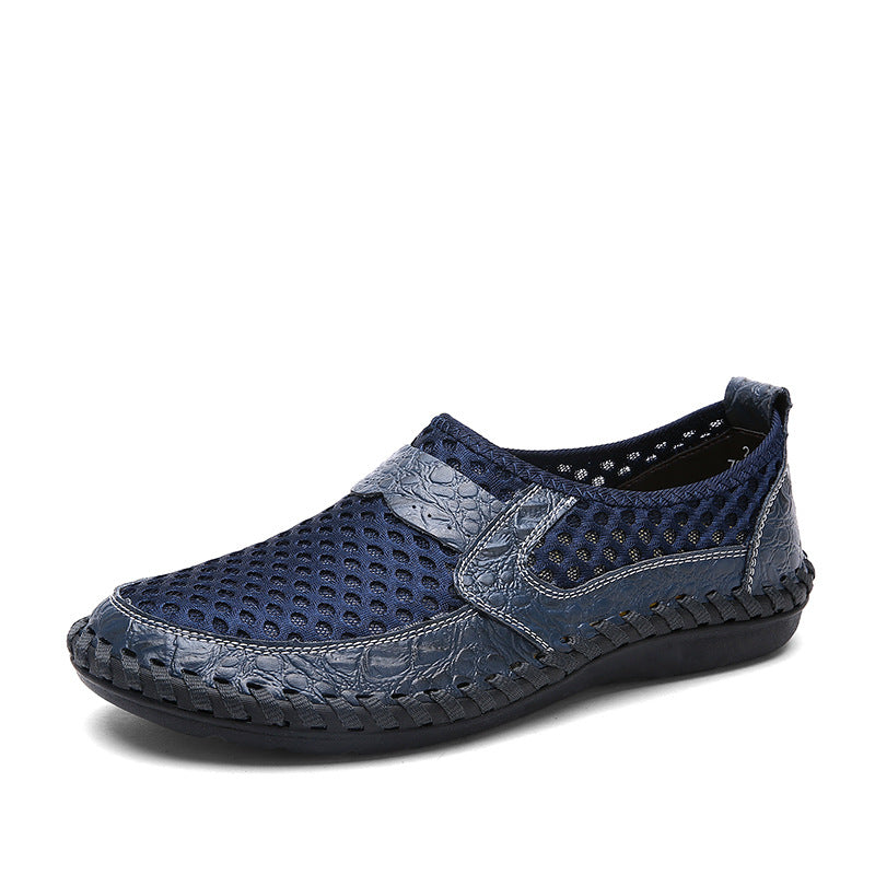 Men's Casual Slip-On Breathable Crocodile Sneakers
