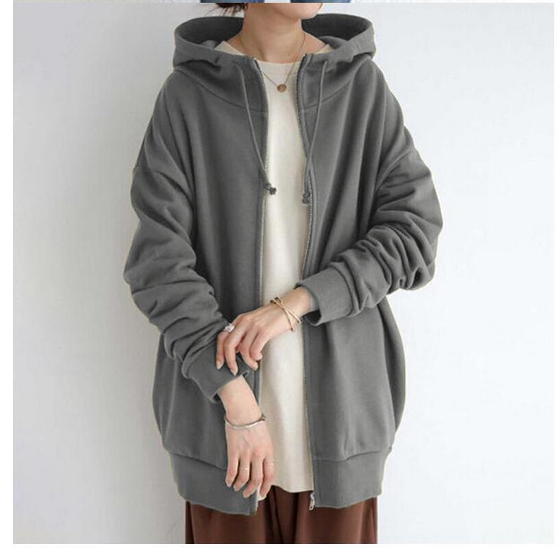 Women's Fuzzy Full-Zip Sport Hoodie Sweatshirt